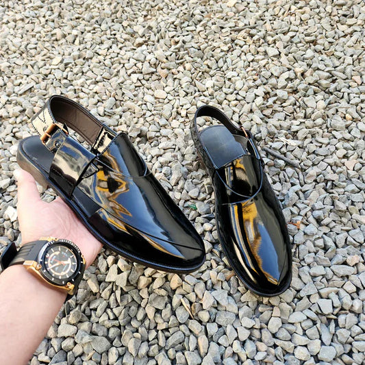Peshawari Black Sandal-07