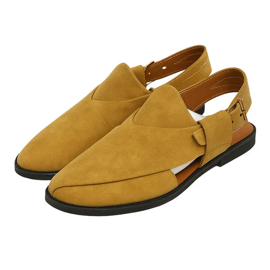Mocha Suede Peshawari Chappal