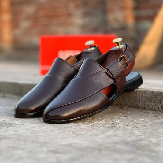Handmade Choco Peshawari Sandal-06